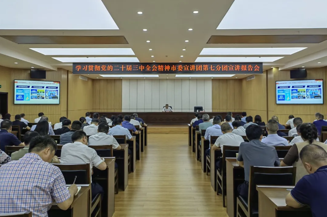 學習貫徹黨的二十屆三中全會精神市委宣講團第七分團宣講報告會在朝天區舉行